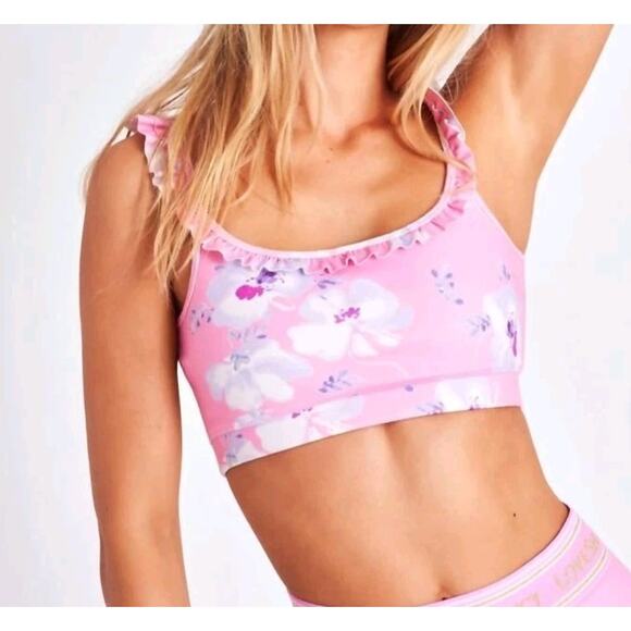 Loveshackfancy Palmira Bra Pink Ruffle Coquette Cottagecore Feminine NWT Xs - Picture 1 of 11